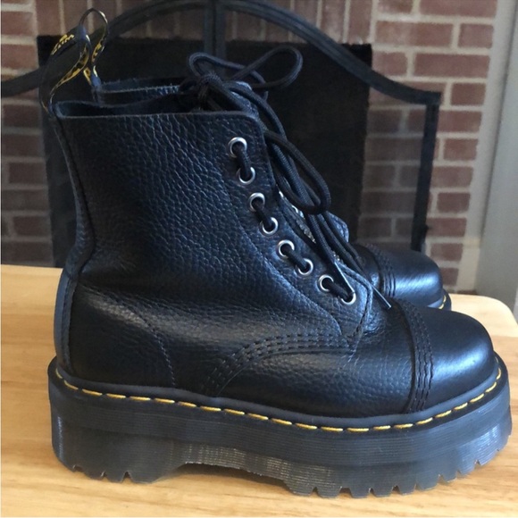 COPY Martens Sinclair Milled Nappa Leather Platform Boots Size